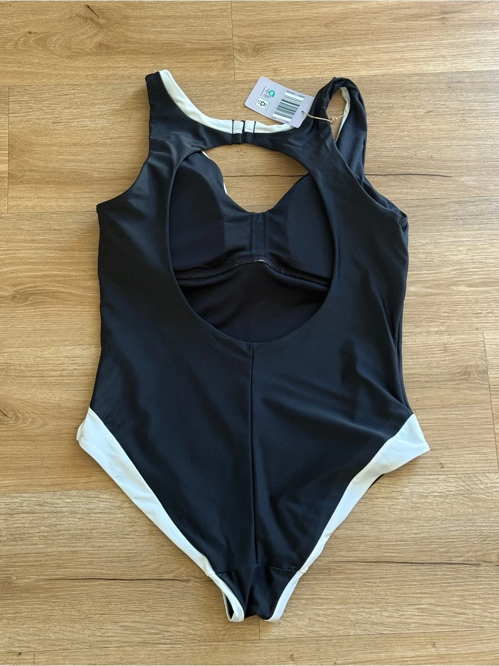Serra Black and White One-Piece Swimsuit- Large